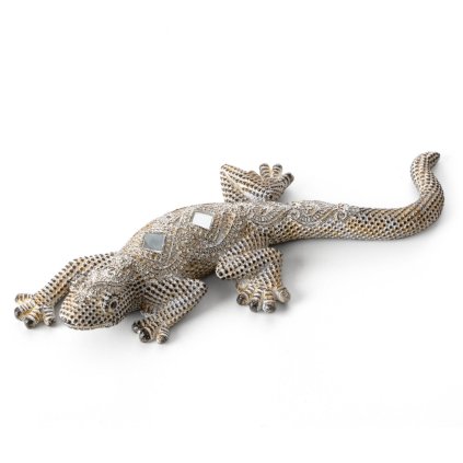 DEKORAČNÍ FIGURKA GATOS 20X80X3 CM STŘÍBRNÁ