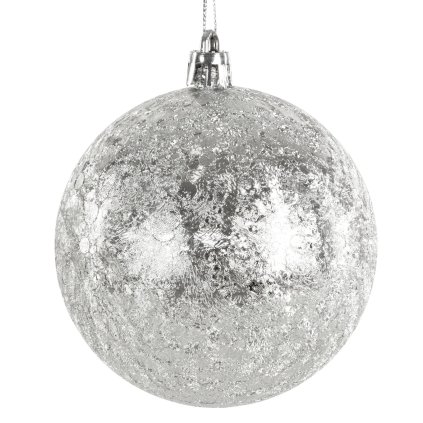 OZDOBA NA STROMEK SADA 4KS (FI) 8 CM STŘÍBRNÁ