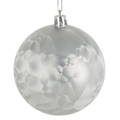 OZDOBA NA STROMEK SADA 4KS (FI) 8 CM STŘÍBRNÁ