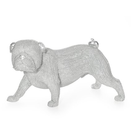 DEKORAČNÍ FIGURKA ELDO 28X14X17 CM STŘÍBRNÁ