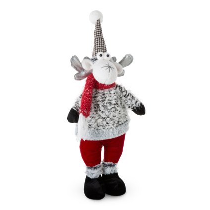 VÁNOČNÍ DEKORAČNÍ FIGURKA REINDEER 54 CM VÍCEBAREVNÁ