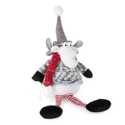 VÁNOČNÍ DEKORAČNÍ FIGURKA REINDEER 60 CM VÍCEBAREVNÁ