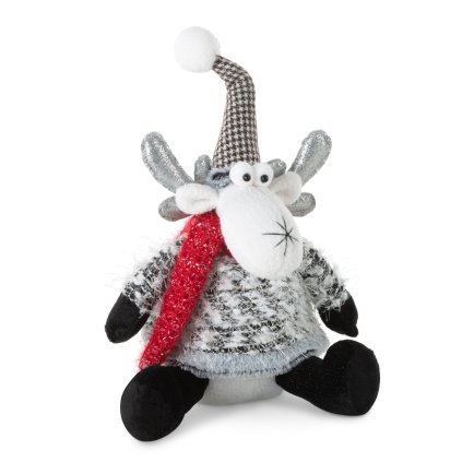 VÁNOČNÍ DEKORAČNÍ FIGURKA REINDEER 40 CM VÍCEBAREVNÁ