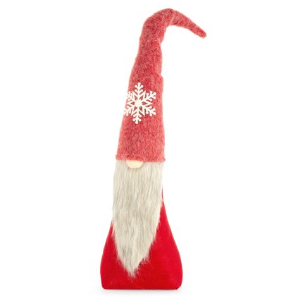 VÁNOČNÍ DEKORAČNÍ FIGURKA MANIKIN 87 CM ČERVENÁ