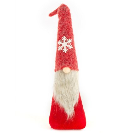 VÁNOČNÍ DEKORAČNÍ FIGURKA MANIKIN 62 CM ČERVENÁ