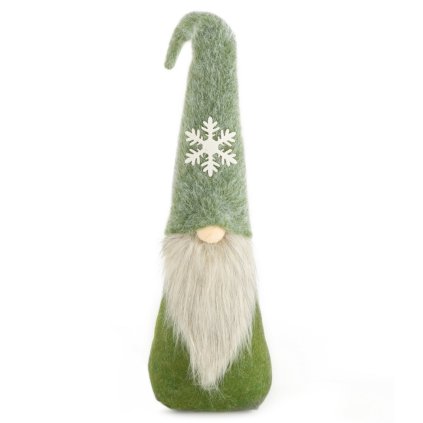 VÁNOČNÍ DEKORAČNÍ FIGURKA MANIKIN 62 CM ZELENÁ