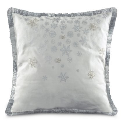 VÁNOČNÍ DEKORAČNÍ POVLAK NA POLŠTÁŘ HOLLY 45X45 CM BÍLÁ
