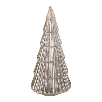 DEKORAČNÍ FIGURKA LED 13X30 CM STŘÍBRNÁ