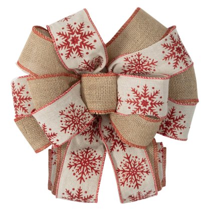 VÁNOČNÍ DEKORACE BOW 28X50 CM VZOROVANÁ