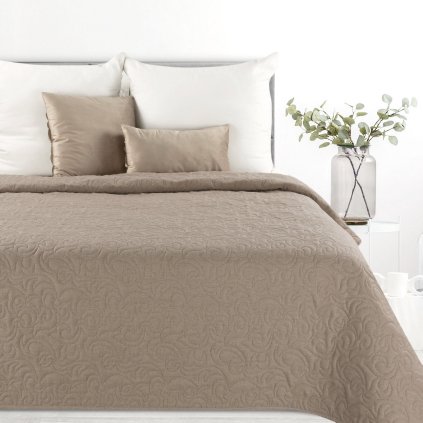 PŘEHOZ NA POSTEL LEN4 220X240 CM BÉŽOVÝ