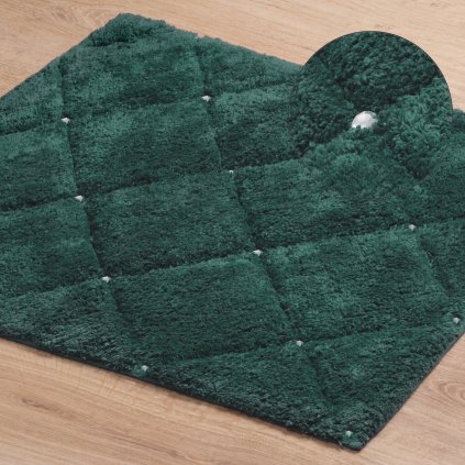 PŘEDLOŽKA DO KOUPELNY CHIC2 60X90 CM TMAVĚZELENÁ