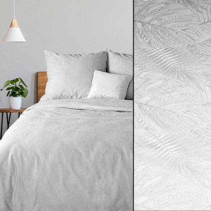 ŽAKÁROVÉ POVLEČENÍ DAMASK01 140X200 CM, 1 KS 70X90 CM BÍLÉ