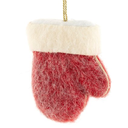 VÁNOČNÍ DEKORACE GLOVE SADA 24KS 9X11 CM ČERVENÁ