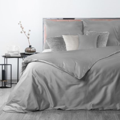 MAKOSATENOVÉ POVLEČENÍ DELIA 200X220 CM, 2KS 70X80 CM SVĚTLESIVÉ
