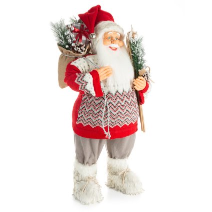 VÁNOČNÍ FIGURKA SANTA 80 CM ČERVENÁ