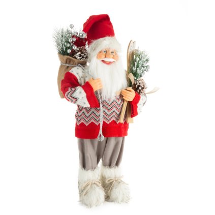 VÁNOČNÍ FIGURKA SANTA 60 CM ČERVENÁ