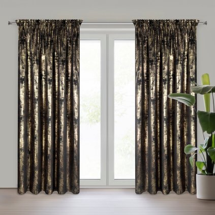 ZATEMŇOVACÍ ZÁVĚS NA PÁSCE RENIA 140X270 CM VZOROVANÁ