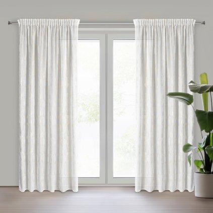 ZÁCLONA NA PÁSCE ILARA 140X250 CM VZOROVANÁ