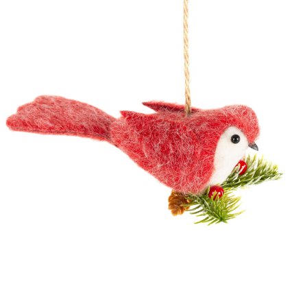 VÁNOČNÍ DEKORACE BIRDIE SADA 12KS 6X17 CM ZELENÁ