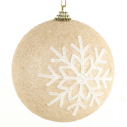 VÁNOČNÍ BAŇKA NA STROMEK SADA 4 KS (FI) 10 CM VZOROVANÁ