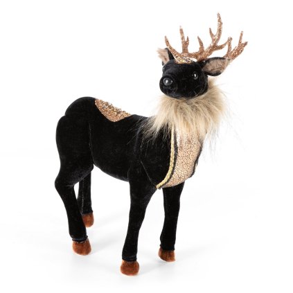 DEKORAČNÍ FIGURKA DEER 20X33 CM ČERNÁ