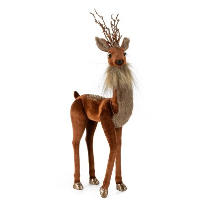 DEKORAČNÍ FIGURKA DEER 19X45 CM HNĚDÁ