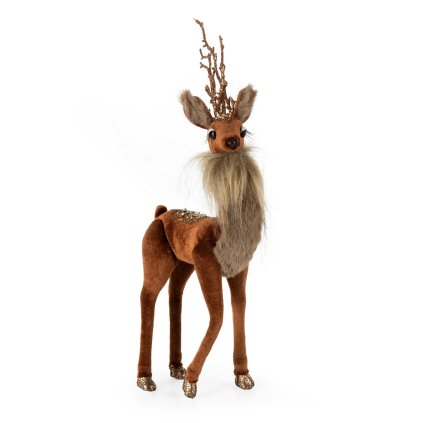 DEKORAČNÍ FIGURKA DEER 13X29 CM HNĚDÁ