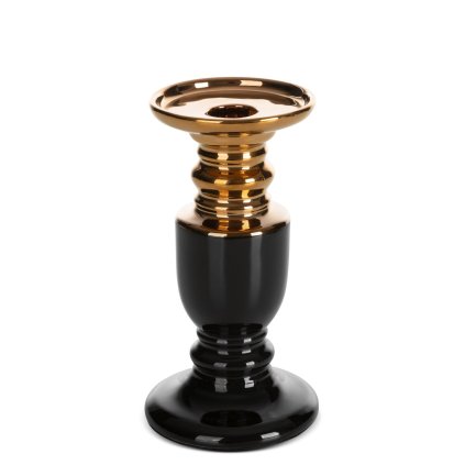 KERAMICKÝ SVÍCEN LARI 9X9X17 CM ČERNÁ