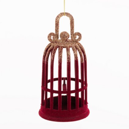 VÁNOČNÍ DEKORACE BORDO SADA 6KS 6X13 CM VÍCEBAREVNÁ