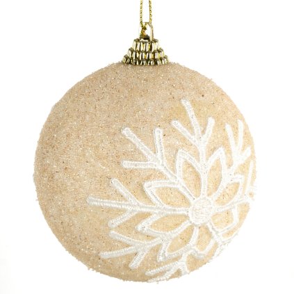 VÁNOČNÍ BAŇKA NA STROMEK SADA 4 KS (FI) 8 CM VZOROVANÁ