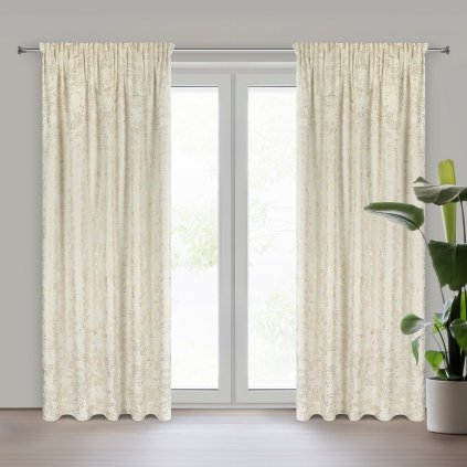 ZATEMŇOVACÍ ZÁVĚS NA PÁSCE FELIS 140X270 CM VZOROVANÁ