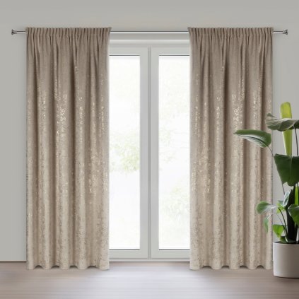 ZATEMŇOVACÍ ZÁVĚS NA PÁSCE FELIS 140X270 CM VZOROVANÁ