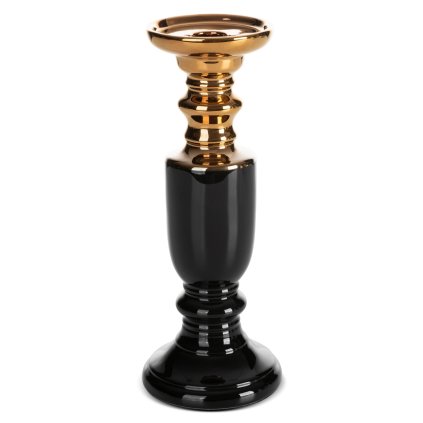 KERAMICKÝ SVÍCEN LARI 10X10X26 CM ČERNÁ
