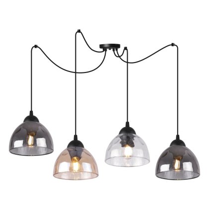 lampa wiszaca venice sufitowa zyrandol czarny pajak wielokolorowy do kuchni salonu