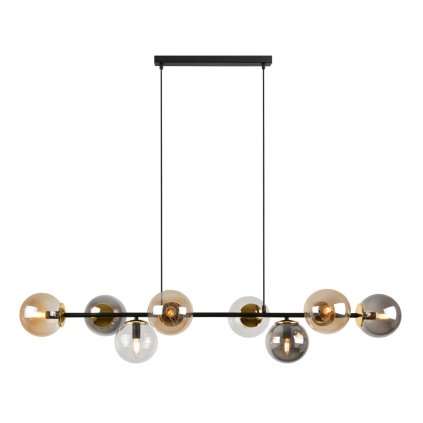 lampa sufitowa siena wiszaca czarny zyrandol ze zlotymi akcentami szklane kule nowoczesny loft