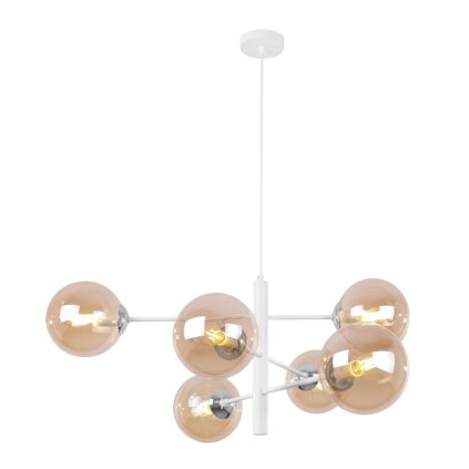 lampa sufitowa vicenza bialy zyrandol do salonu kuchni jadalni dodatki chrom kule