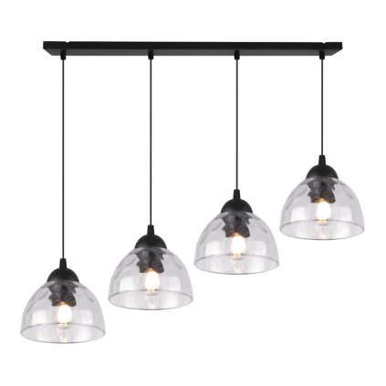 lampa wiszaca venice sufitowa czarny zyrandol listwa bezbarwny szklany do kuchni salonu