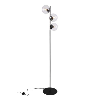 lampa stojaca podlogowa siena przezroczyste szklane kule loft nowoczesna do salonu sypialni