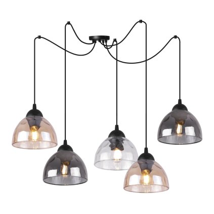lampa sufitowa venice wiszaca zyrandol typu pajak wielokolorowy loft do jadalni salonu