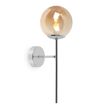 lampa typu kinkiet siena plafon scienny w stylu glamour wykonczenie chrom szklany miodowy klosz