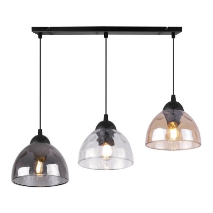 lampa wiszaca venice sufitowa potrojna loft kolorowe dekoracyjne szklo nad stol wyspe