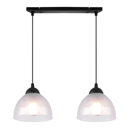 lampa wiszaca venice sufitowa listwa podwojna loft z bialymi mlecznymi kloszami ze szkla