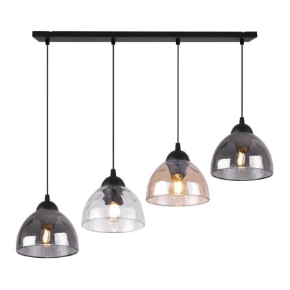 lampa wiszaca venice sufitowa czarna listwa loft do jadalni kuchni salonu kolorowa szklana