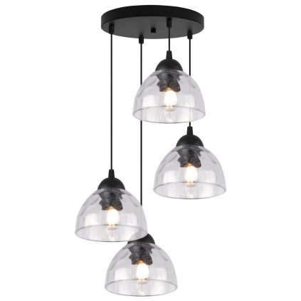 lampa sufitowa venice wiszaca zyrandol przezroczyste szklo nowoczesny do salonu e27