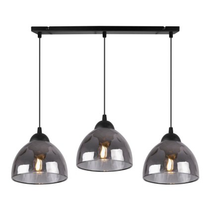 lampa wiszaca venice zyrandol sufitowa grafitowe klosze dekoracyjne szklo nowoczesna