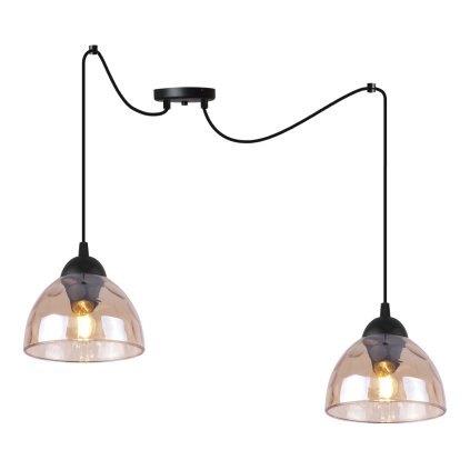 lampa wiszaca venice sufitowa zyrandol pajak szklane miodowe klosze elegancki loft e27