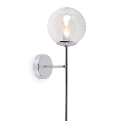 srebrny kinkiet scienny siena plafon z chromowanym wykonczeniem nowoczesny do salonu lazienki