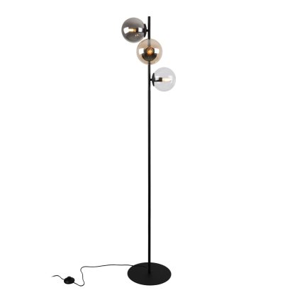 lampa stojaca podlogowa siena wielokolorowa szklane kule nowoczesna z wlacznikiem e27