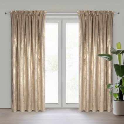 ZATEMŇOVACÍ ZÁVĚS NA PÁSKÁ RENIA 140X270 CM VZOROVANÁ