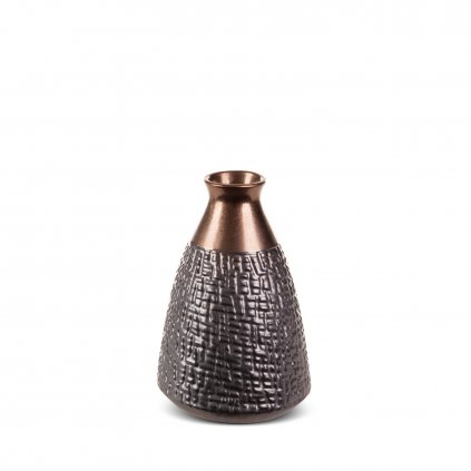DEKORAČNÍ VÁZA MOŘENA (02) (FI) 16X24 CM HNĚDÁ